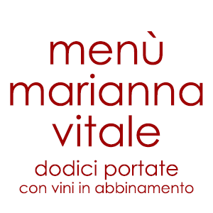 Menù Marianna Vitale con vini